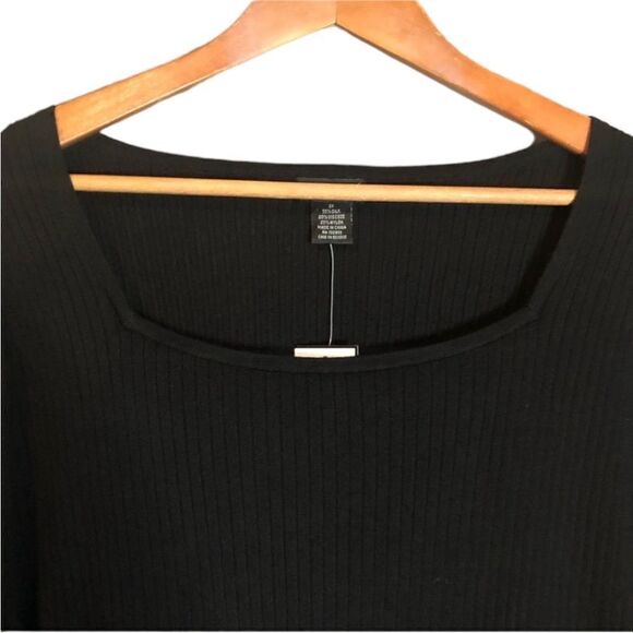 NWT! Evie silk blend black knitted top.‎ - Picture 9 of 11